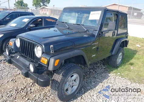 2002 Jeep Wrangler Sport из США, поврежденный, VIN 1J4FA49S52P753899
